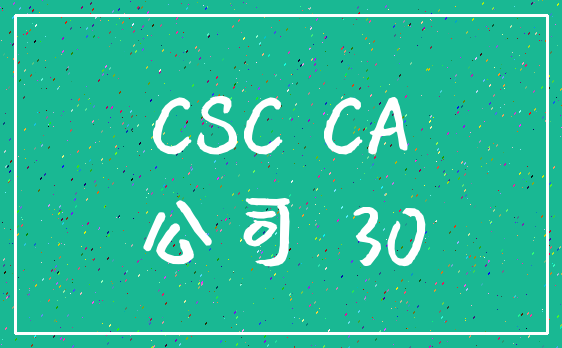 CSC CA_公司 30