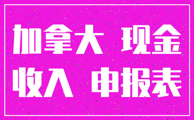 加拿大 现金_收入 申报表