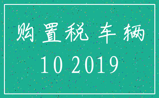 购置税 车辆_10 2019