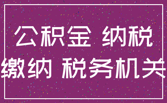 公积金 纳税_缴纳 税务机关