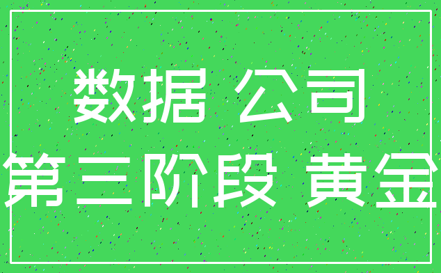 数据 公司_第三阶段 黄金