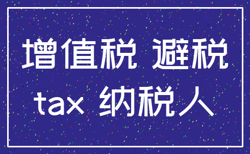 增值税 避税_tax 纳税人