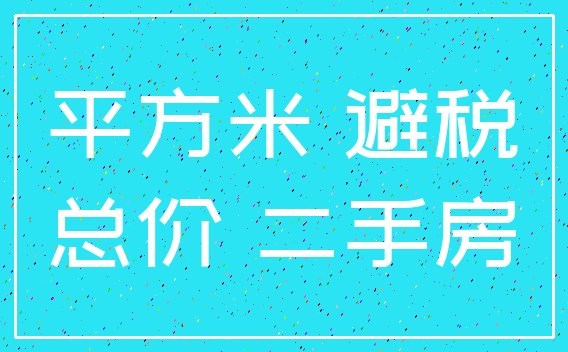 平方米 避税_总价 二手房