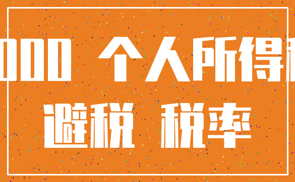 2000 个人所得税_避税 税率