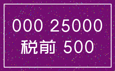 000 25000_税前 500