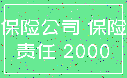 保险公司 保险_责任 2000