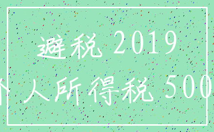 避税 2019_个人所得税 5000