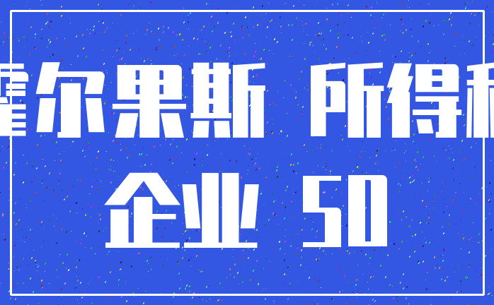 霍尔果斯 所得税_企业 50