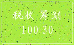 税收 筹划_100 30