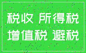 税收 所得税_增值税 避税